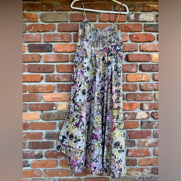 Anthropologie Dresses & Skirts - Geisha Designs Anthropologie Jessamyn Floral Printed Zip Up Midi Dress